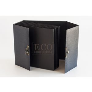 Album Bazyliszek 3D Eco 167x162x70mm Czarny z zapięciem, 6 kart